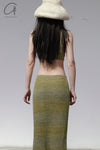 SWAYING/KNIT gradient straight long skirt SW23SS3B04 gradient green PS62